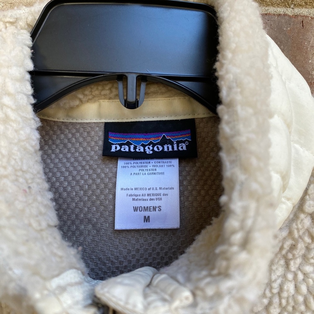STAINED PATAGONIA FLEECE SHERPA JACKET MEDIUM - Picture 7 of 8
